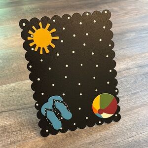 Polka Dot Beach Theme Magnetic Picture Frame